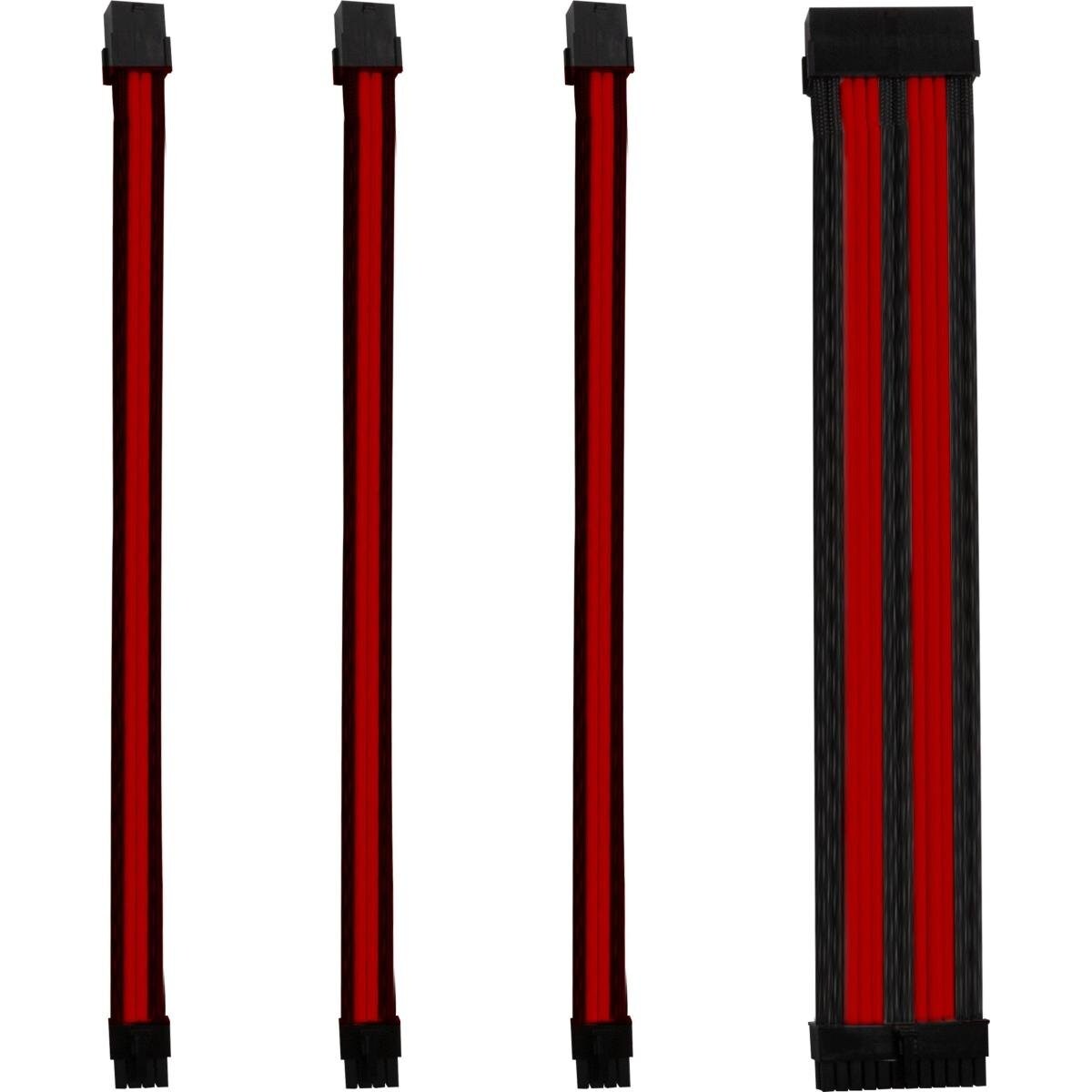 Kabel-Sleeve-Set – Schwarz/Rot – ONE GAMING | 04049998665613