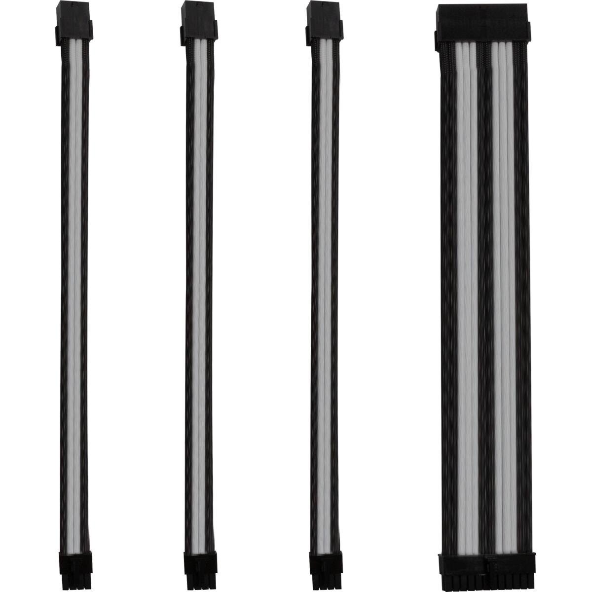 Kabel-Sleeve-Set – Schwarz/Weiß – ONE GAMING | 04049998665620
