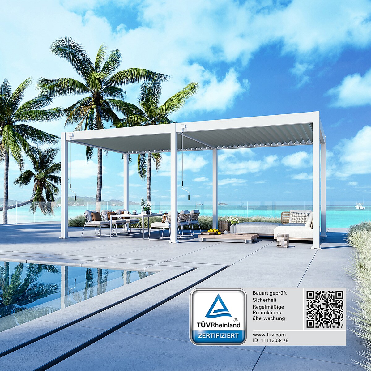_Deluxe_Pergola_Alu 3 m x 6 m x H 255 cm_weiss