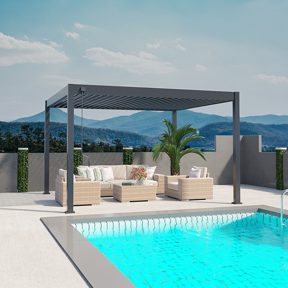 _Deluxe_Pergola_Alu 3,6 m x 4 m x H 255 cm_anthrazit