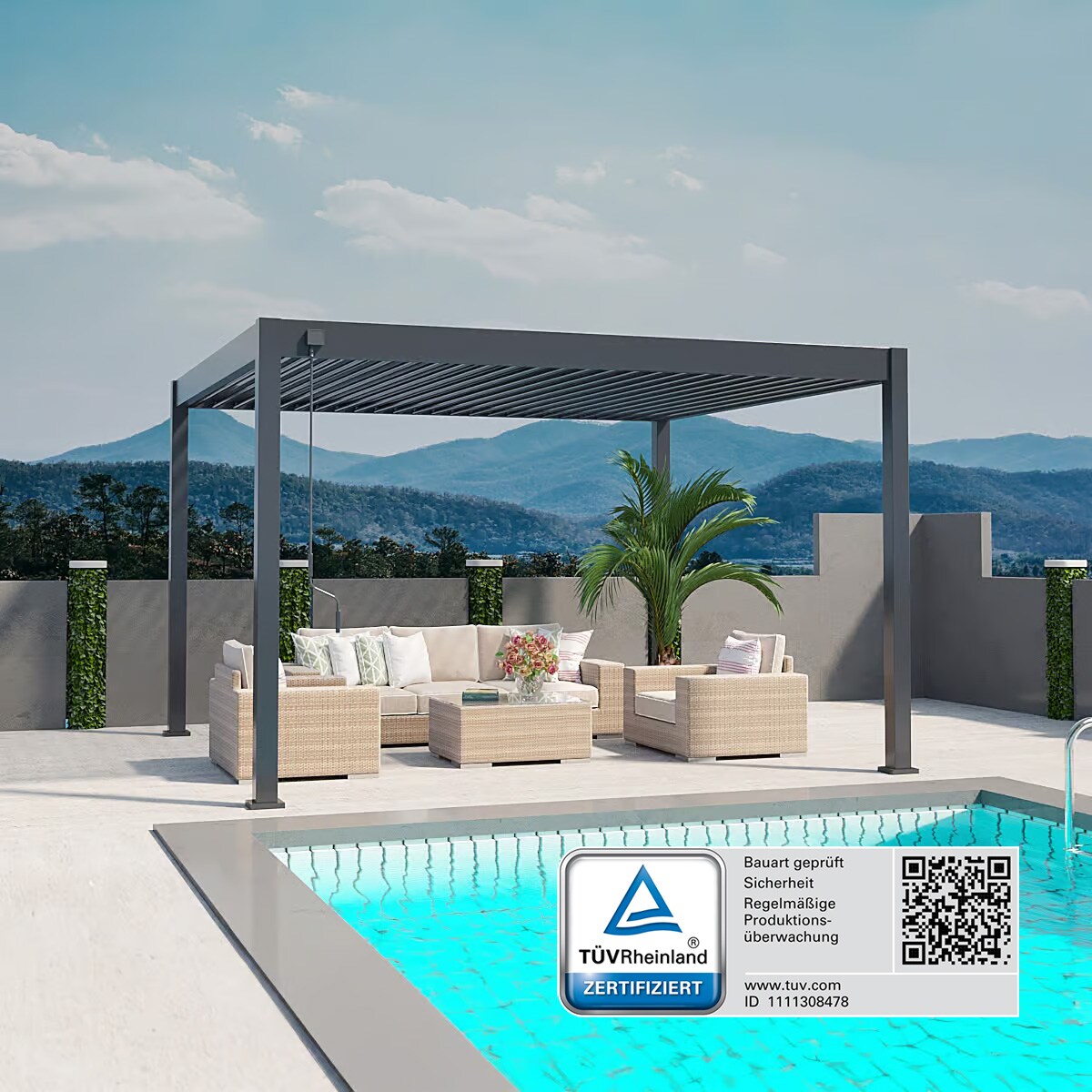 _Deluxe_Pergola_Alu 3 m x 4 m x H 255 cm_anthrazit