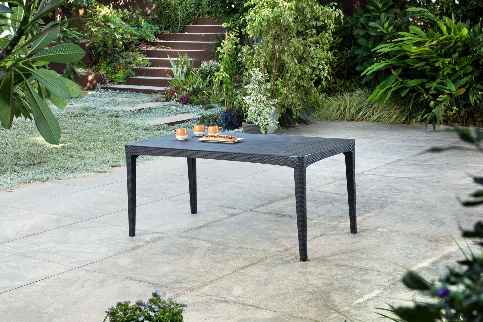 Allibert Girona Tisch Anthrazit - wetterfest, Garten, Outdoor | Final Sale - Bild 1