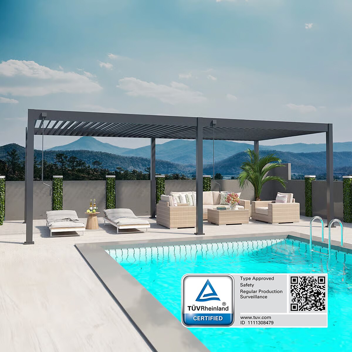 _Deluxe_Pergola_Alu 3,6 m x 7,2 m x H 255 cm_anthrazit