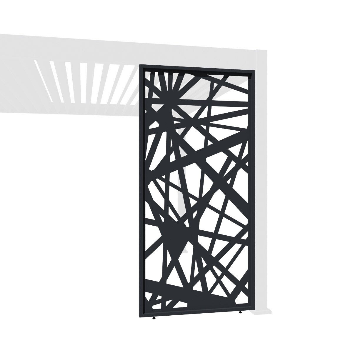 Weide Dekorative Wand Für Pergola Aus Aluminium 3 Maße Grau1.13 Meter