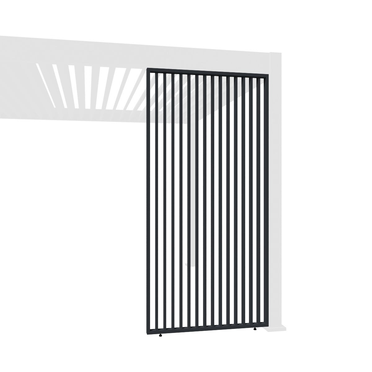 Weide Lamellenwand vertikal anthrazit Aluminium als Pergola Sichtschutz?1.23 Meter - Bild 1