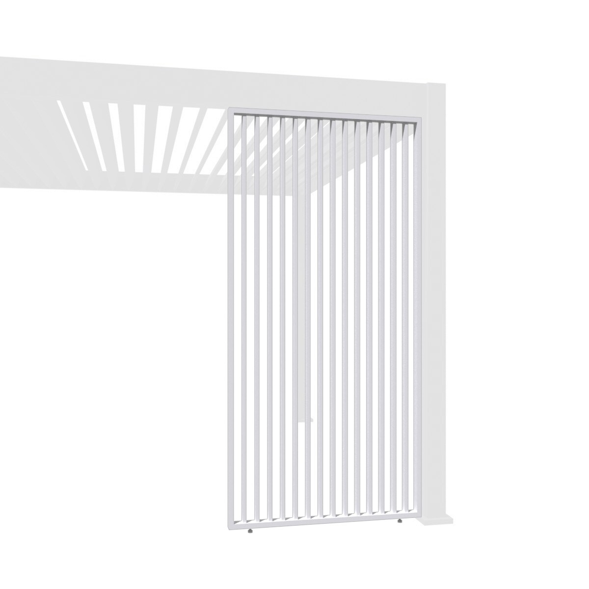 Weide Lamellenwand vertikal wei&szlig; Aluminium als Pergola Sichtschutz?0.93 Meter - Bild 1