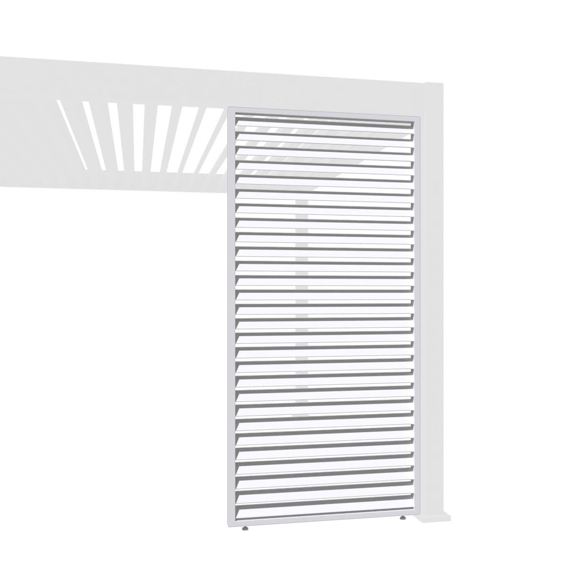 Weide Lamellenwand horizontal wei&szlig; Aluminium als Pergola Sichtschutz?0.93 Meter - Bild 1
