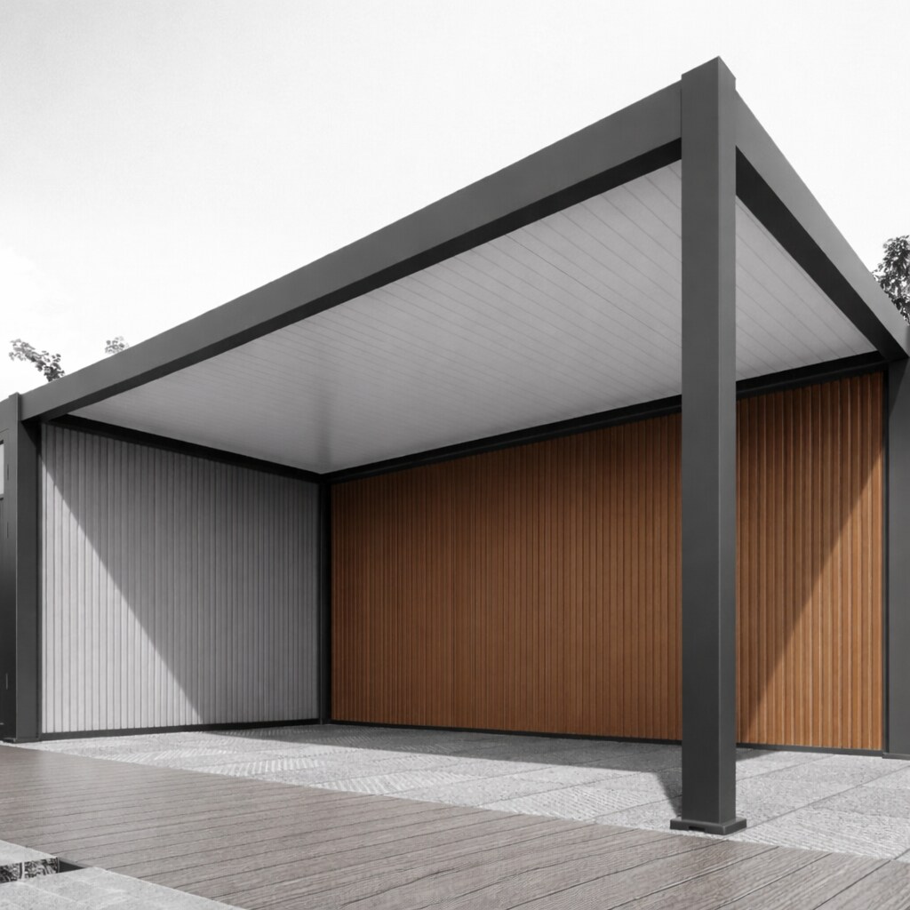 _WPC Wand_Carport_5,3 Meter