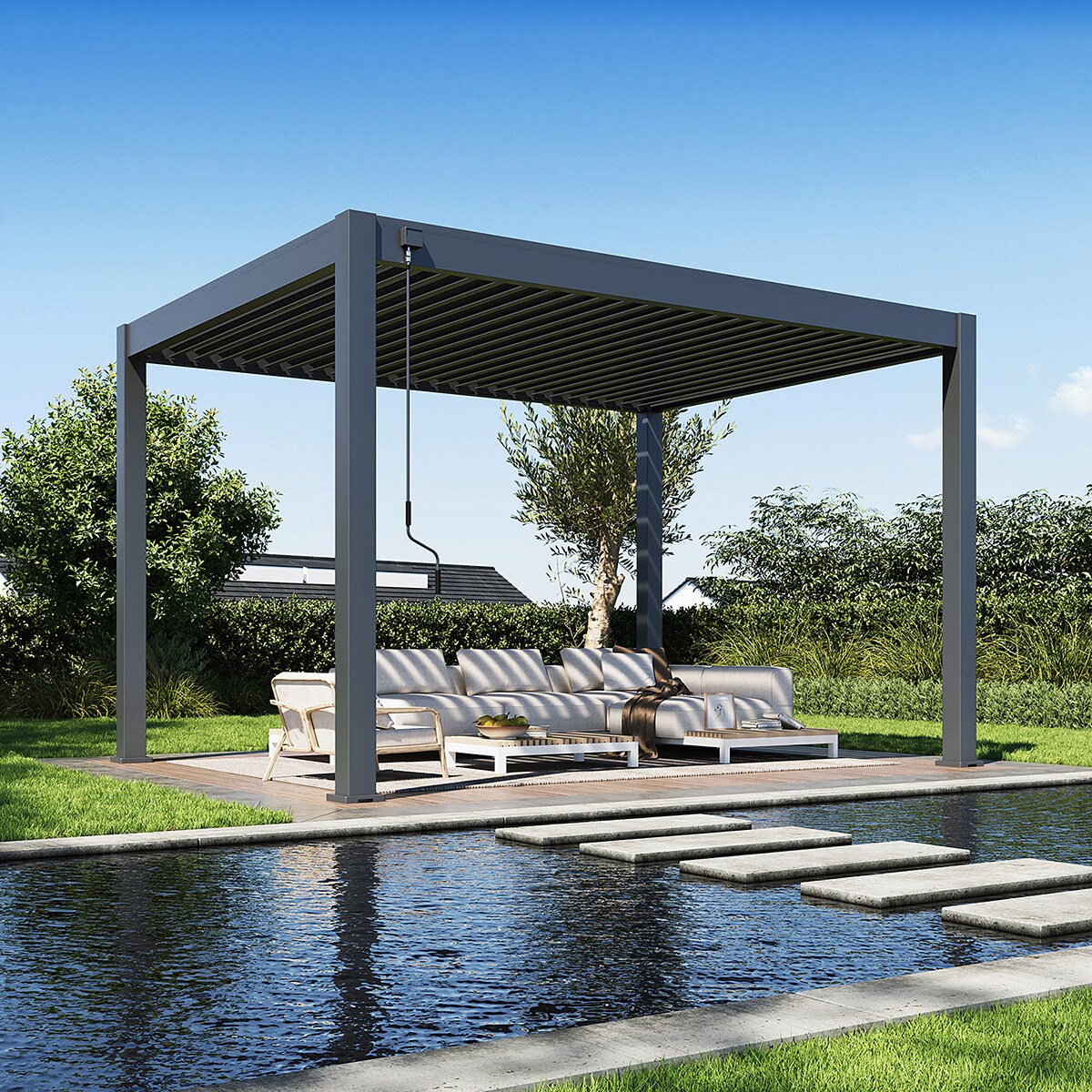 _Deluxe Plus_Pergola_3 m x 4 m x H 255 cm_anthrazit