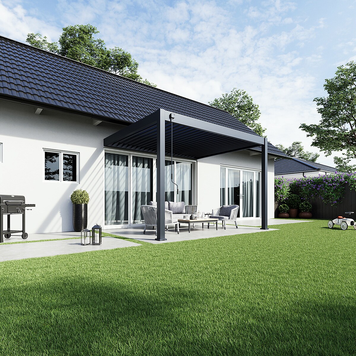 _Deluxe_Wand Pergola_3x3,6_anthrazit