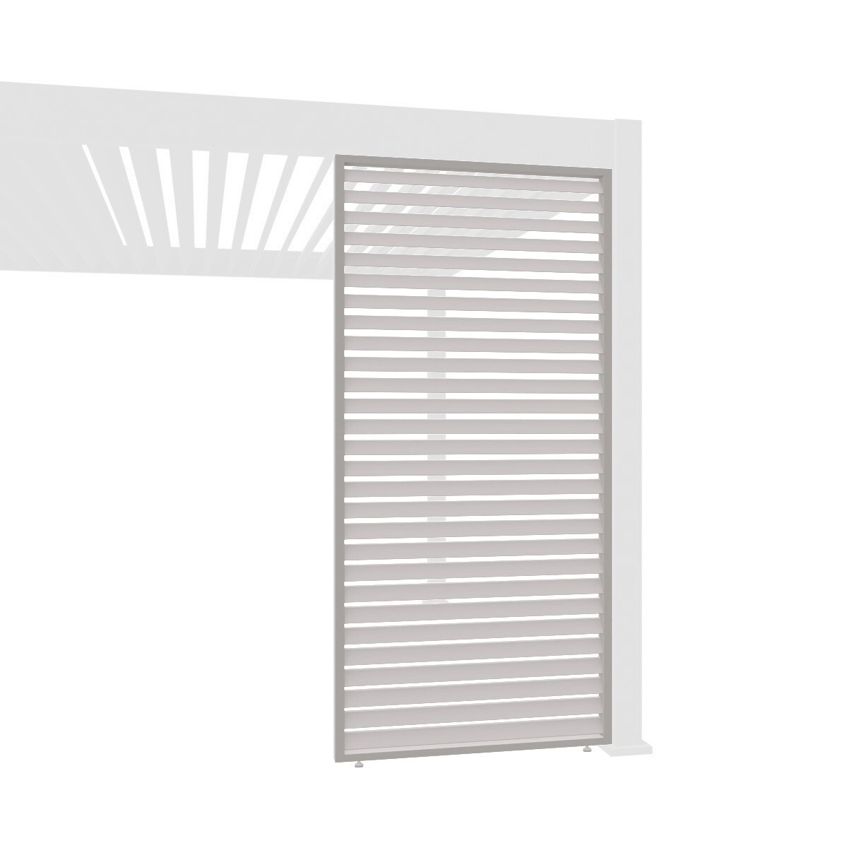 Weide Lamellenwand horizontal Ivory Sand Aluminium als Pergola Sichtschutz?0.93 Meter - Bild 1