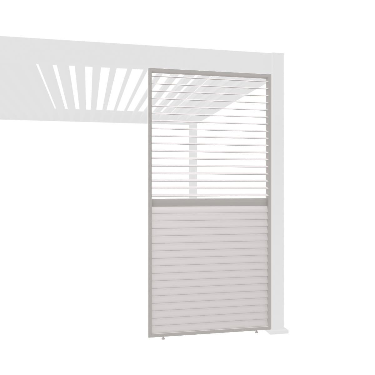 Weide Lamellenwand horizontal Ivory Sand mit drehbaren Lamellen Aluminium?0.93 Meter - Bild 1