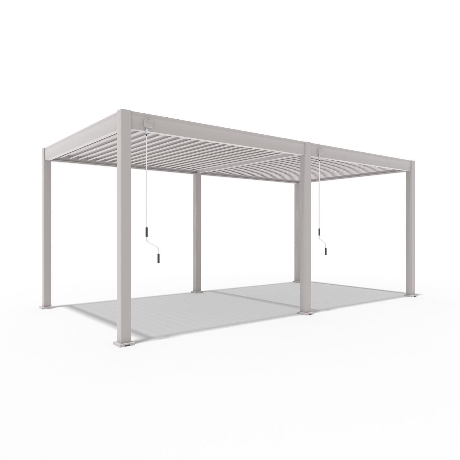 Weide Deluxe | Pergola Voll Aluminium freistehend | 3 x 6 M | Lamellendach Ivory Sand? - Bild 1
