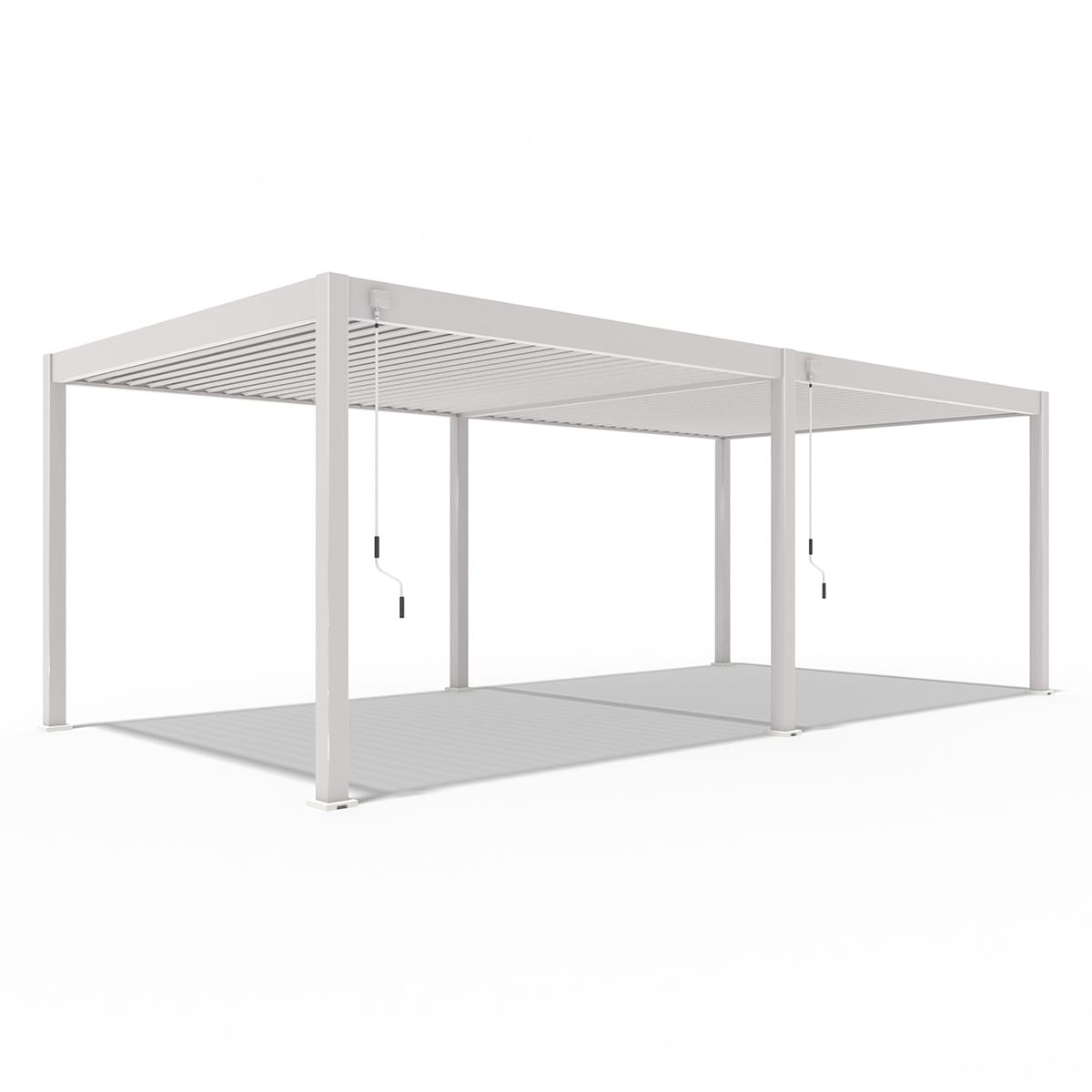 Weide Deluxe | Pergola Voll Aluminium freistehend | 3,6 x 7,2 M | Lamellendach Ivory Sand? - Bild 1