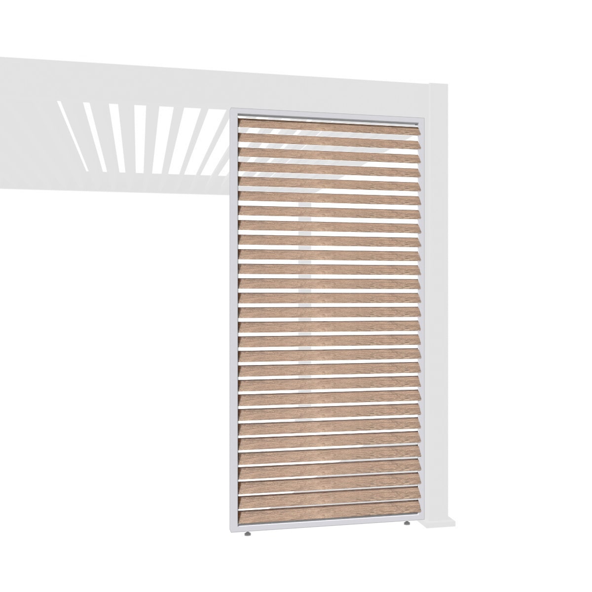 Weide Holzoptik Lamellenwand F&uuml;r Pergola Aus Aluminium 3 Ma&szlig;e0.93 Meter - Bild 1