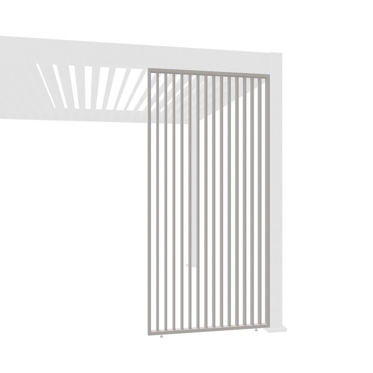 Weide Lamellenwand vertikal Ivory Sand Aluminium als Pergola Sichtschutz?1.13 Meter - Bild 1