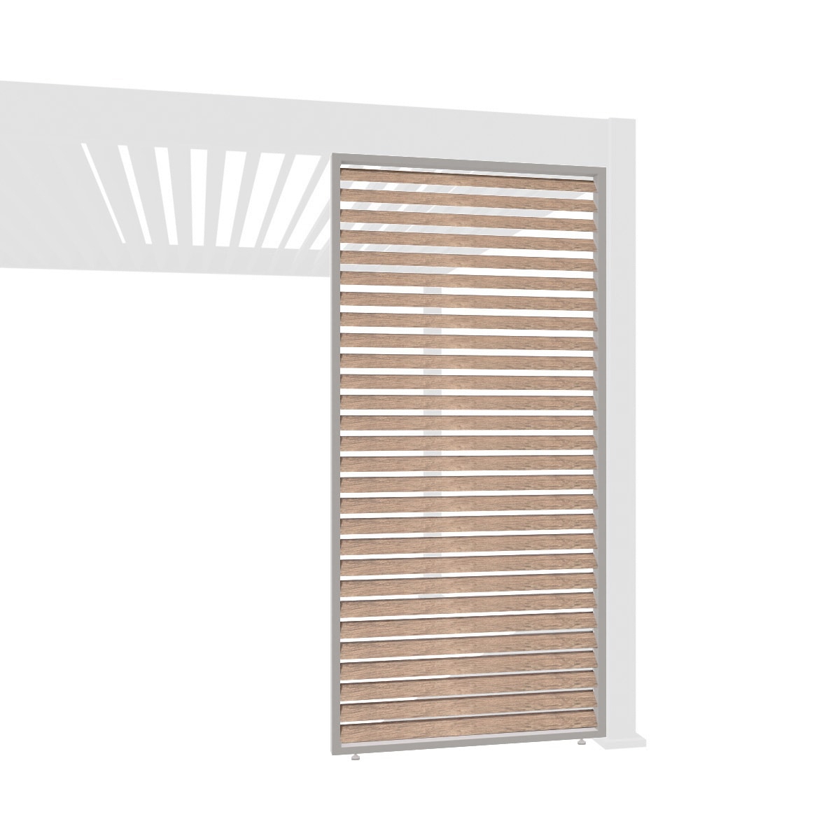 Weide Lamellenwand Holzoptik Ivory Sand Aluminium als Pergola Sichtschutz?0.93 Meter - Bild 1