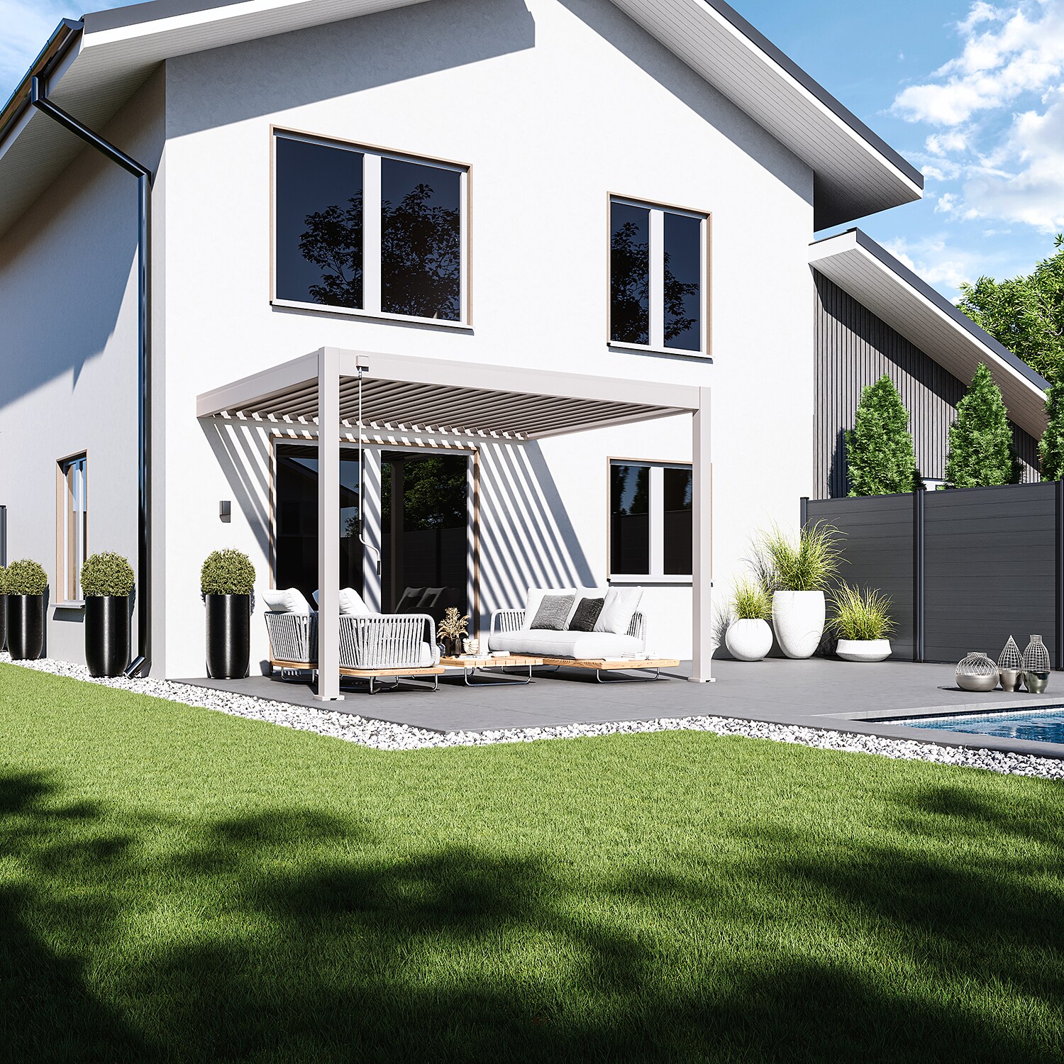 _Deluxe_Wand Pergola_3x3,6_sand