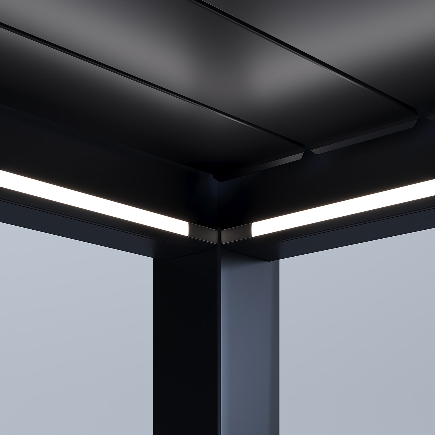 Weide Led Kit 10 Gr&ouml;&szlig;e Graphitgrau F&uuml;r Weide Pergola3.0 X 3.6 Meter - Bild 1