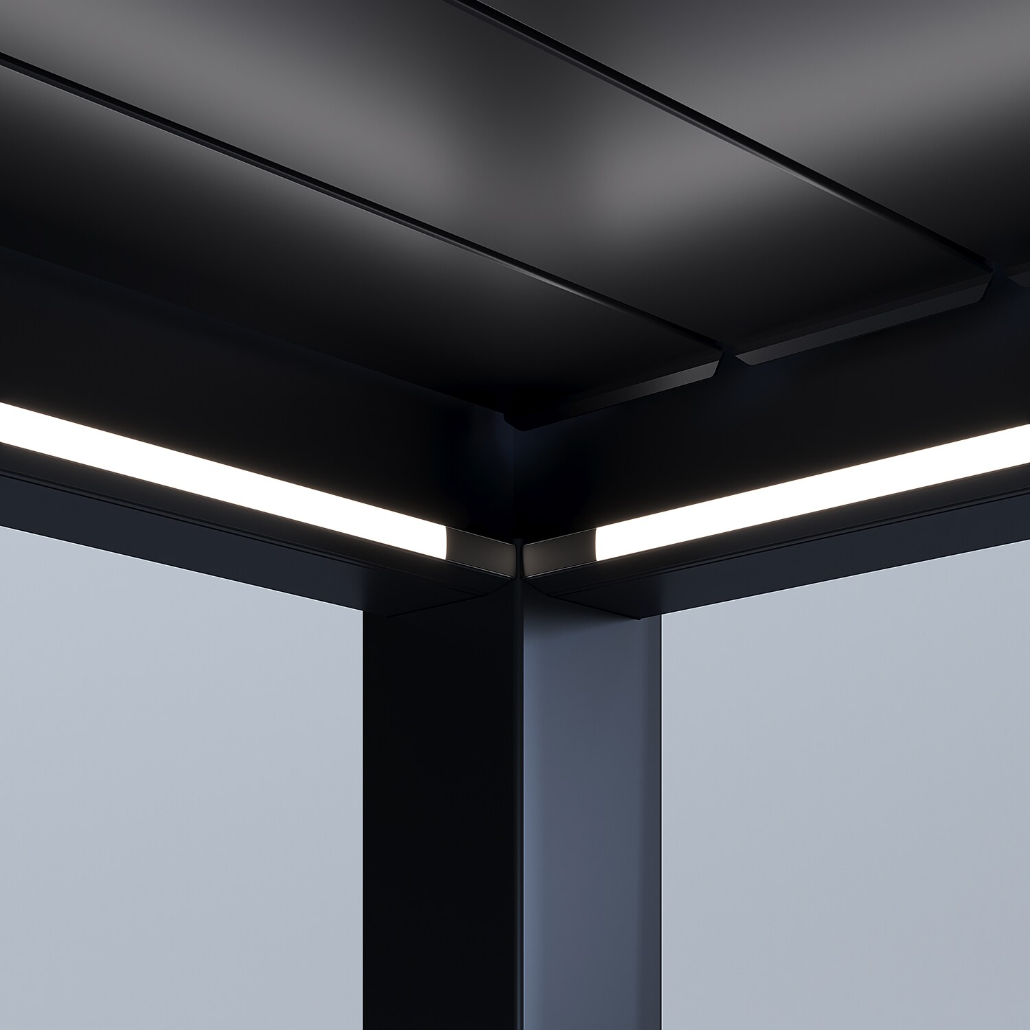 Weide Led Kit 10 Größe Graphitgrau Für Weide Pergola3.6 X 4.0 Meter