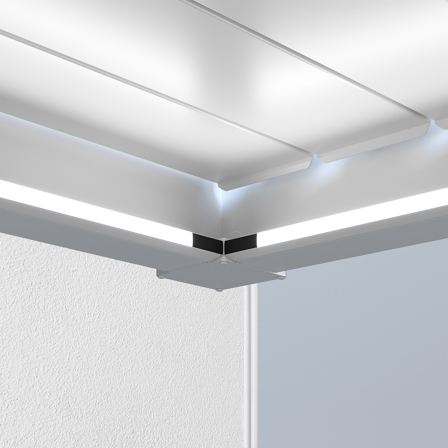 Weide Led Kit 10 Größe Weiß Für Weide Wandpergola4.0 X 4.0 Meter