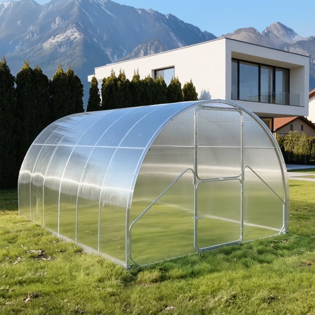 Schober GAUDI Stahl-Gewächshaus B3,14×H2,02 m Länge 4–12 m12 m