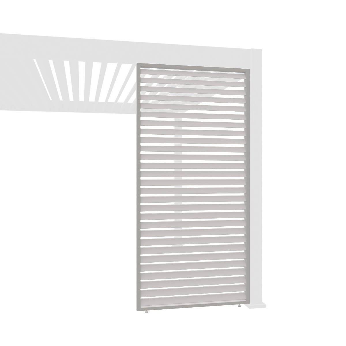 Weide Horizontale Lamellenwand F&uuml;r Pergola Aus Aluminium 3 Ma&szlig;e Ivory Sand0.83 Meter - Bild 1