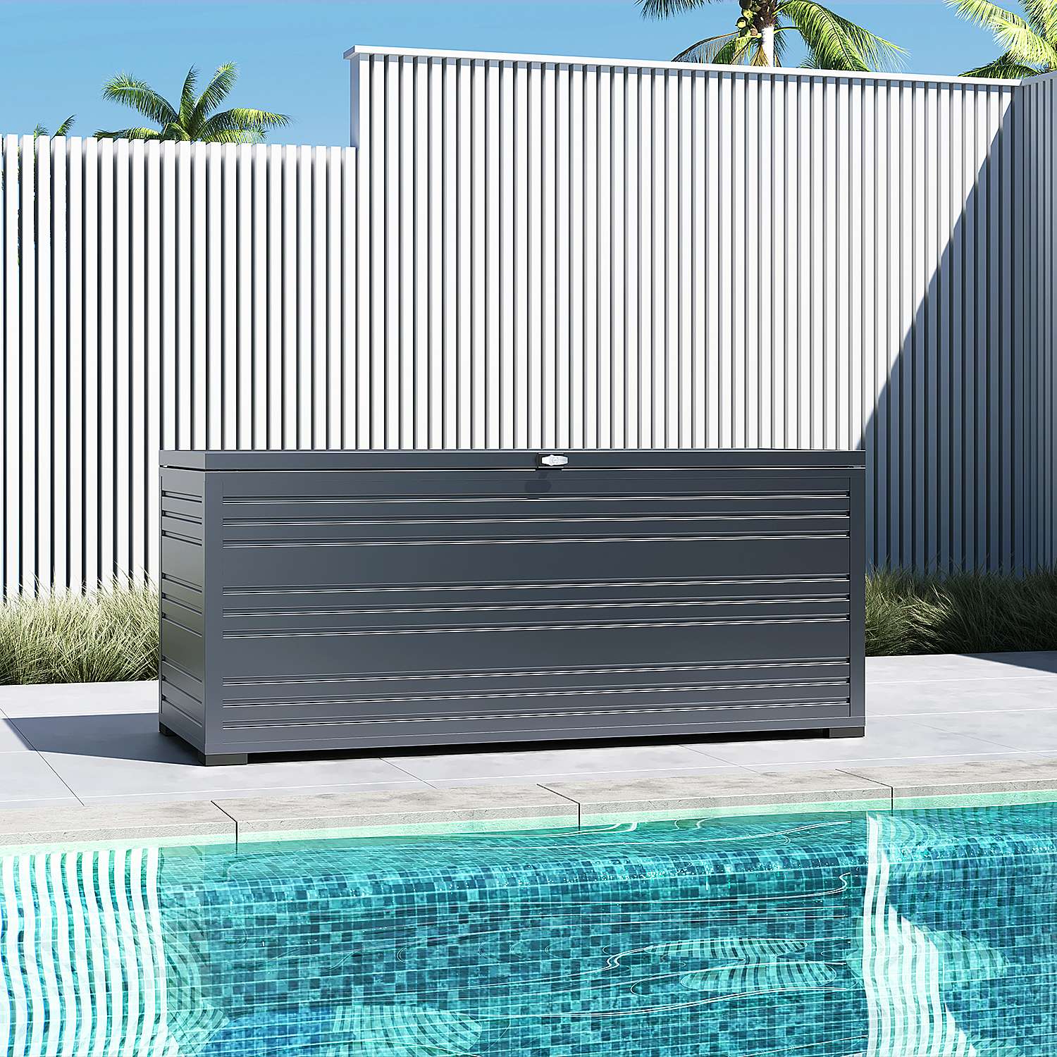 Weide Weide Gartenbox 100% Aluminium 1015 L 180 X 74 X 79 Cm online kaufen bei Netto
