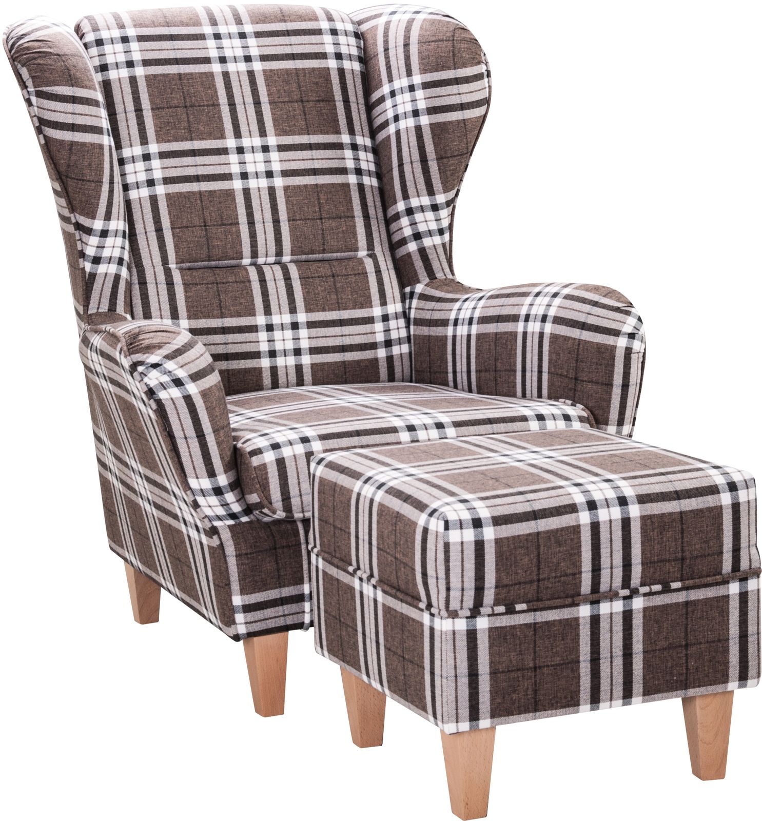 Supellex Sofia Ohrensessel mit Hocker | Design Oxford? - Bild 1