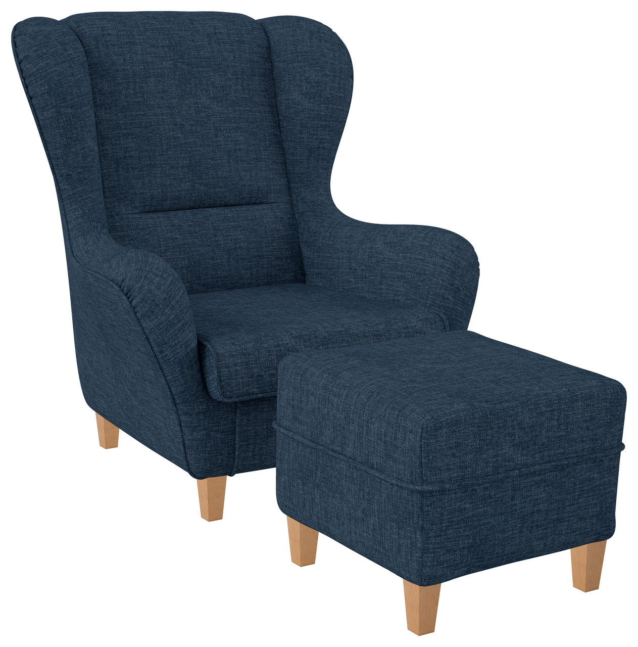 Supellex Sofia Ohrensessel mit Hocker | Design Vienna Dunkelblau?