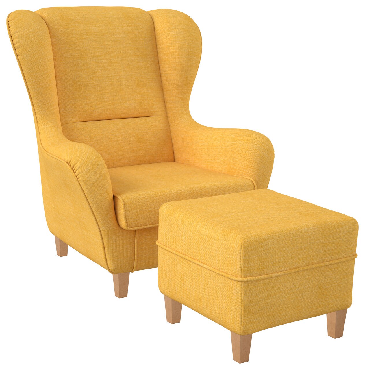 Supellex Sofia Ohrensessel mit Hocker | Design Vienna Gelb? - Bild 1