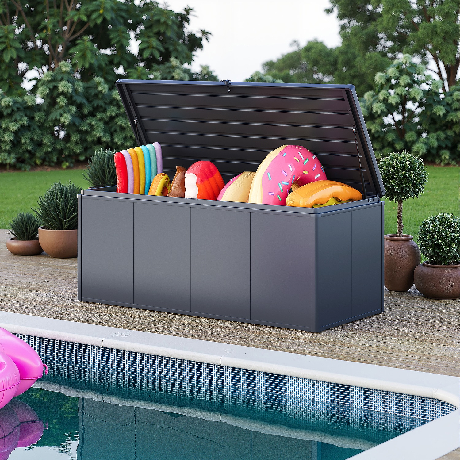 Weide Noble Gartenbox 1015 L | Aufbewahrungsbox aus Stahl