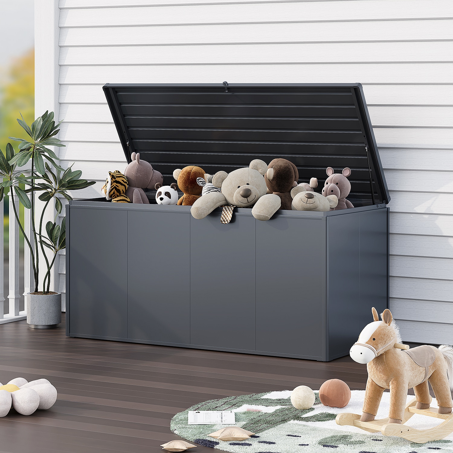 Weide Noble Gartenbox 2000 L | Aufbewahrungsbox aus Stahl