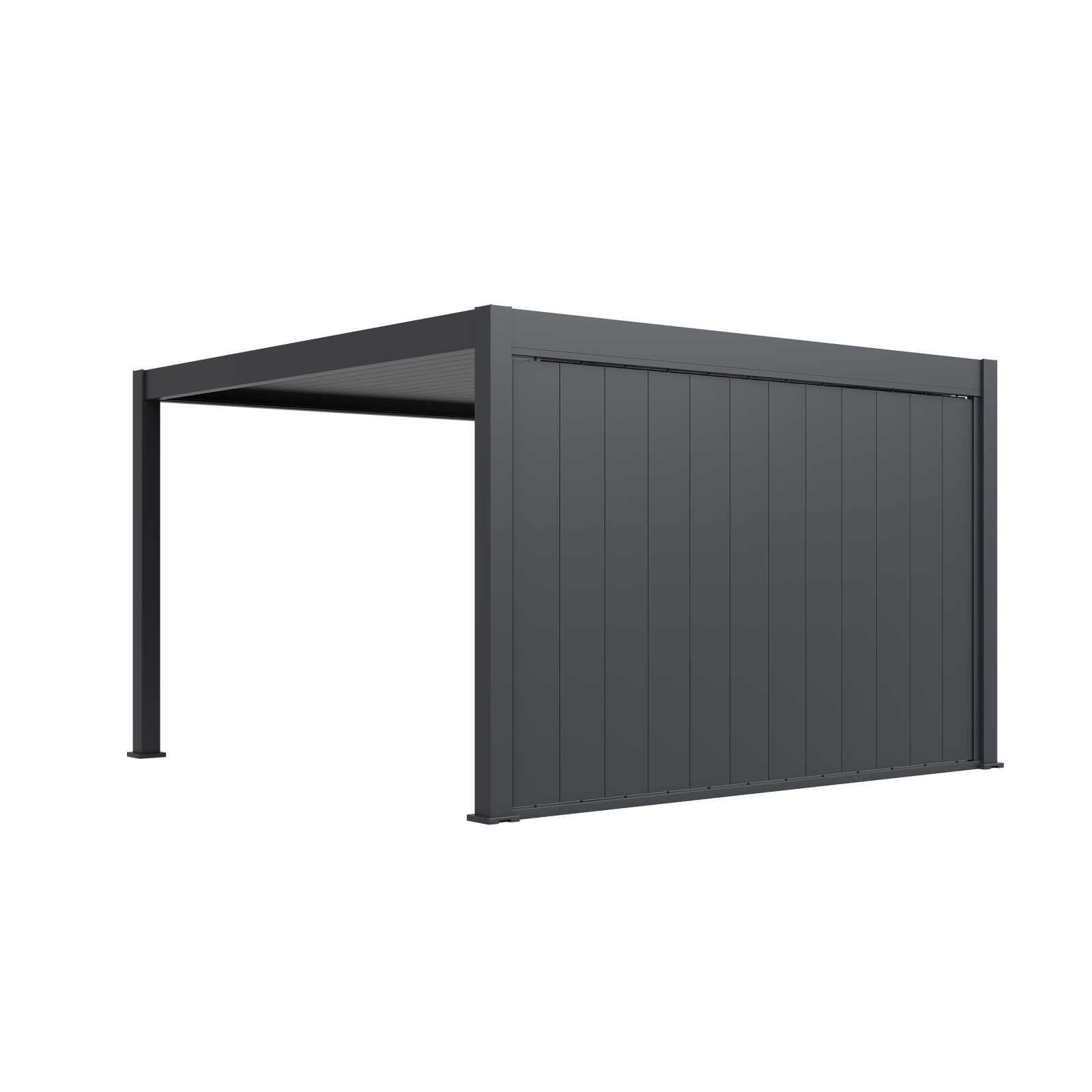 Weide Sichtschutzwand 4 M Pergola Seitenwand Verstellbare Lamellen Anthrazit4 Meter Anthrazit