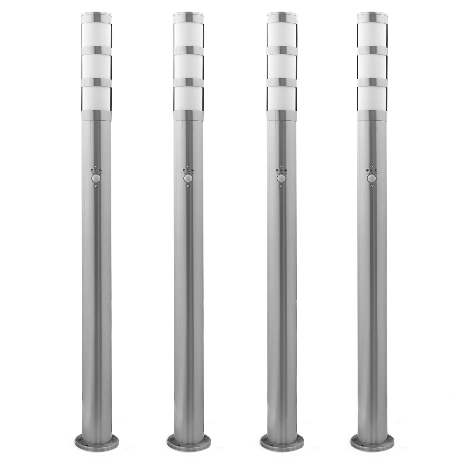 Bundle 4x Grafner® XXL Edelstahl-Wegleuchte mit Bewegungsmelder 137S11PIR (4x 14514) | 04260213364023