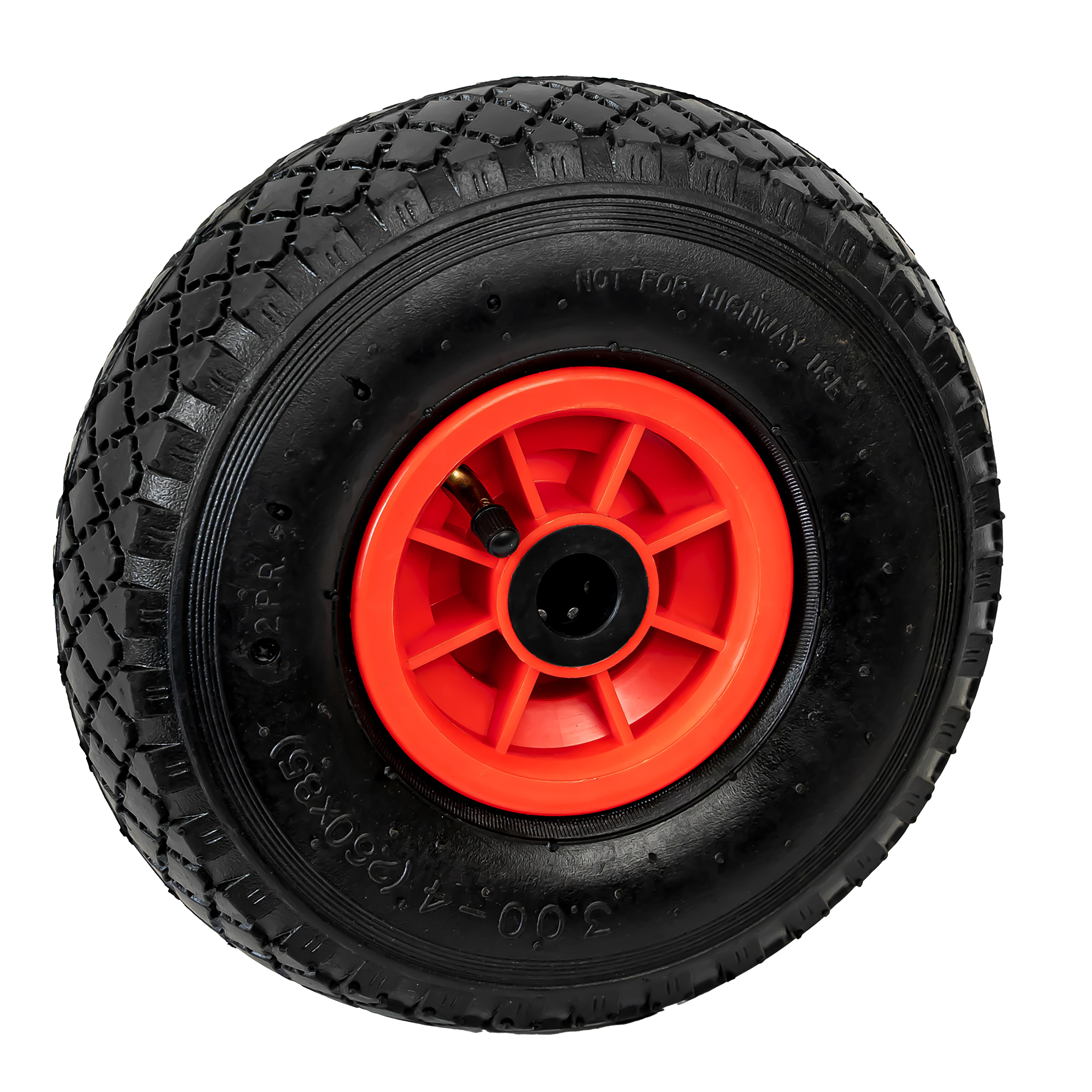 Grafner&reg; Sackkarren Bollerwagenrad 3.00-4 PU Luftbereifung Kunststoff Felge - Bild 1