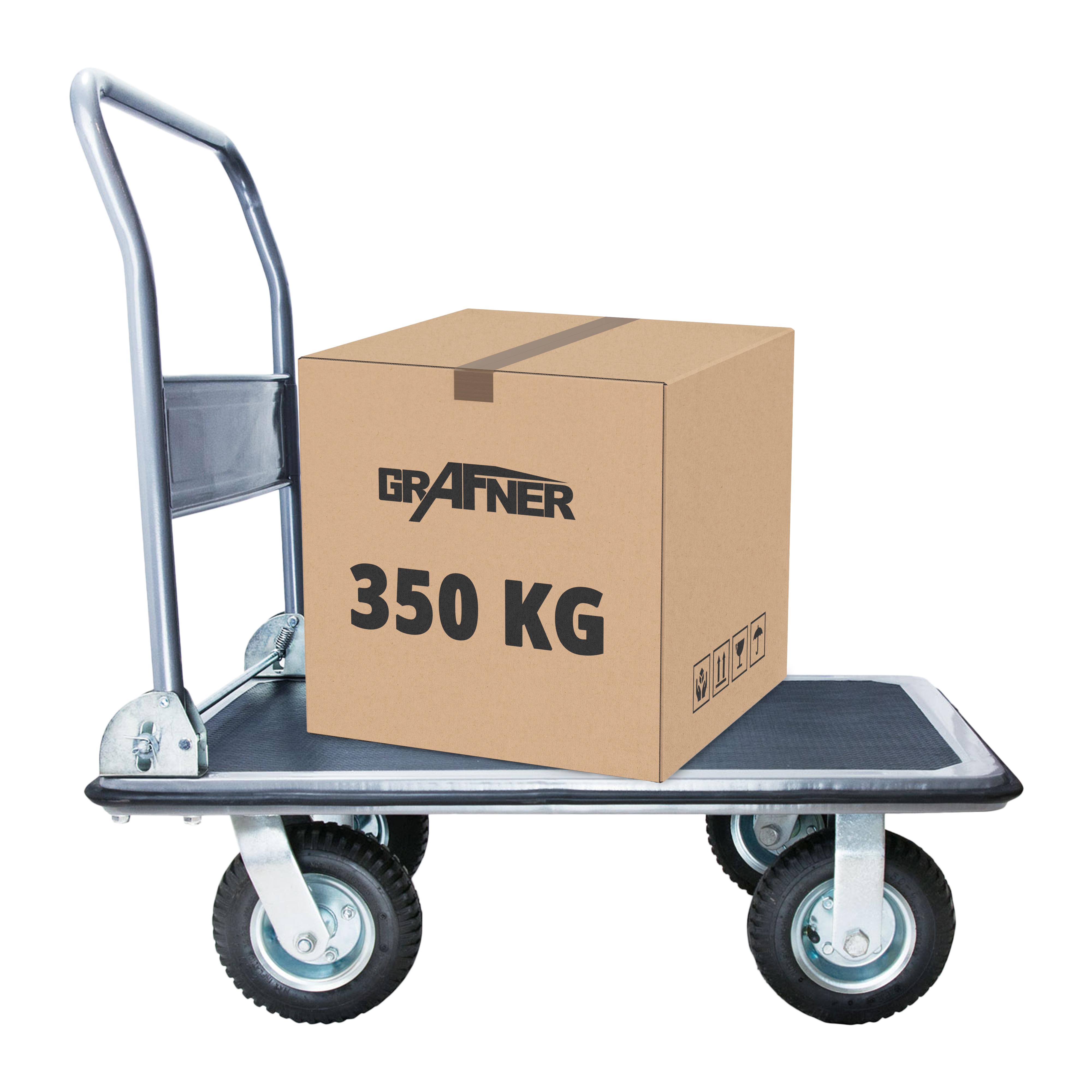 Grafner&reg; Plattformwagen Tragkraft 350kg Transportwagen Lagerwagen Transportkarre - Bild 1