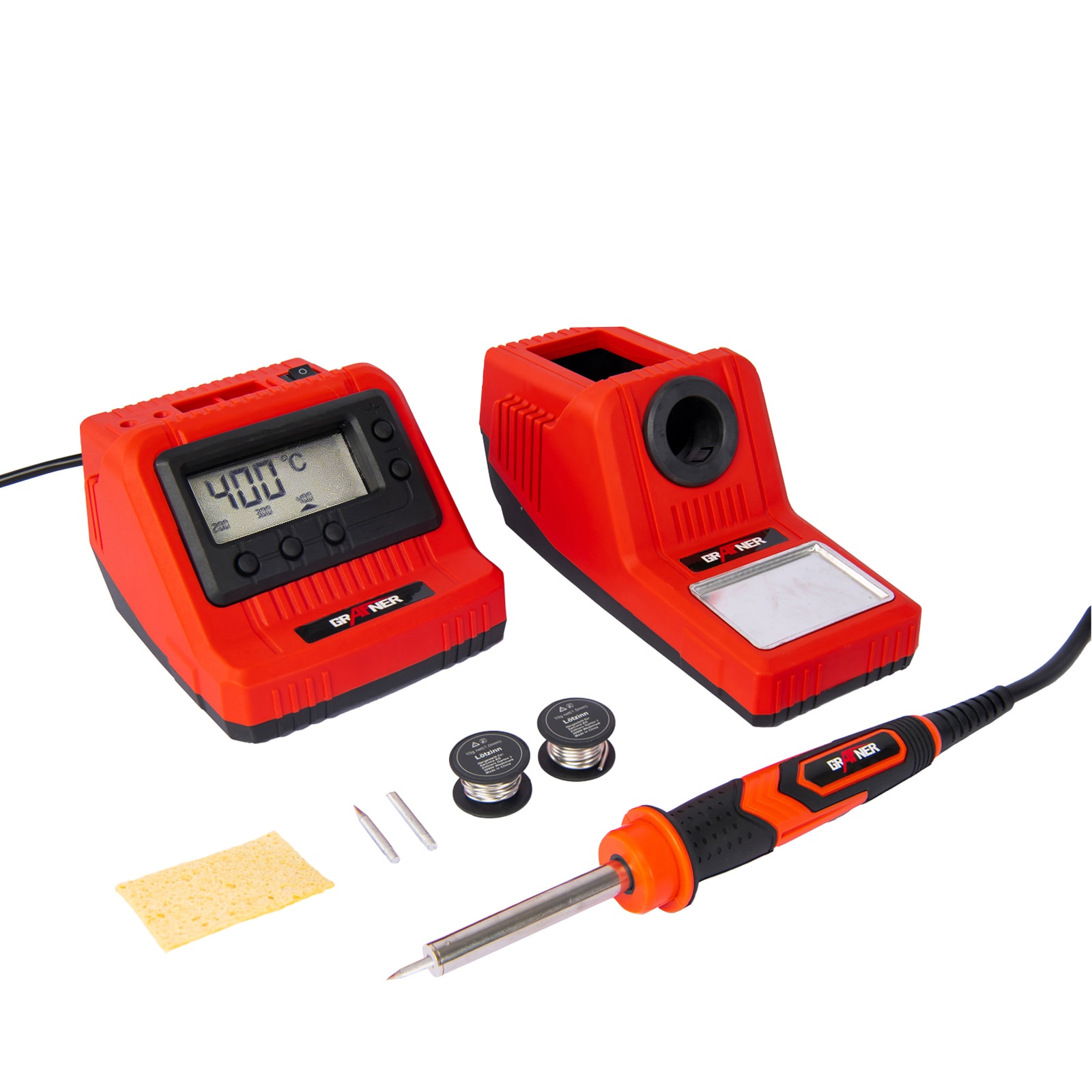 Grafner&reg; Digitale L&ouml;tstation mit Display 200 - 450&deg;C 60W Feinl&ouml;tkolben L&ouml;tkolben LS10942 - Bild 1