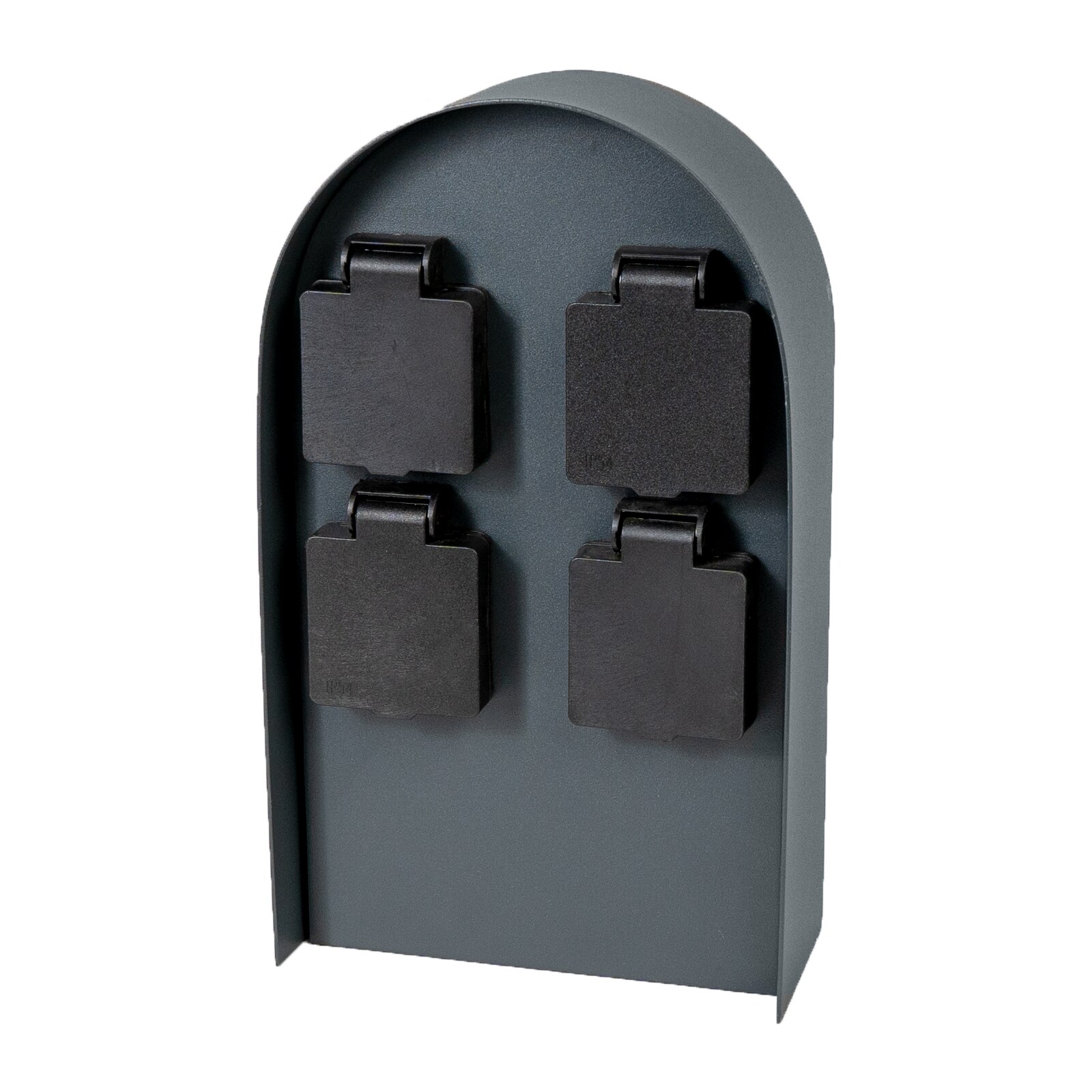 Grafner&reg; Steckdosens&auml;ule mit 4 Au&szlig;ensteckdosen Edelstahl Gartensteckdose Energies&auml;ule - Bild 1