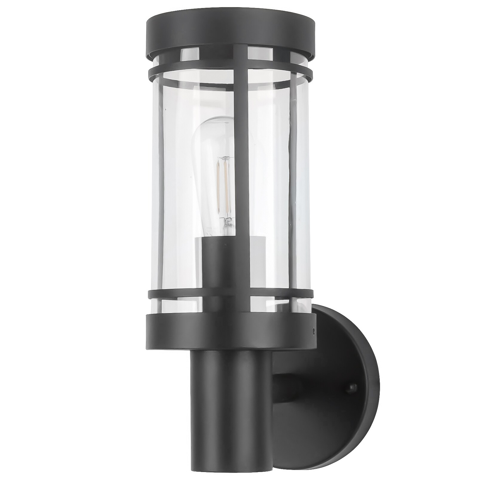 Grafner&reg; Edelstahl Wandlampe Wandleuchte Hofleuchte E27 Schwarz WL11002 - Bild 1