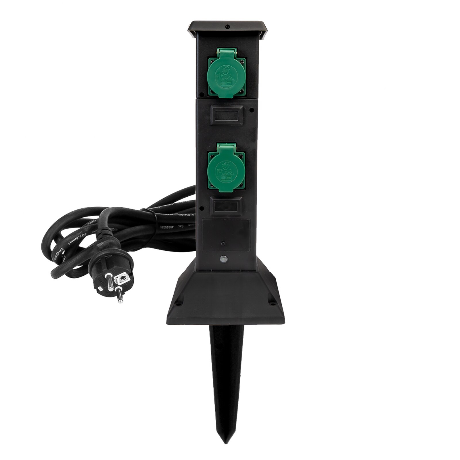 Grafner&reg; Wifi Gartensteckdose Au&szlig;ensteckdose Schwarz Tuya Smart Life - Bild 1