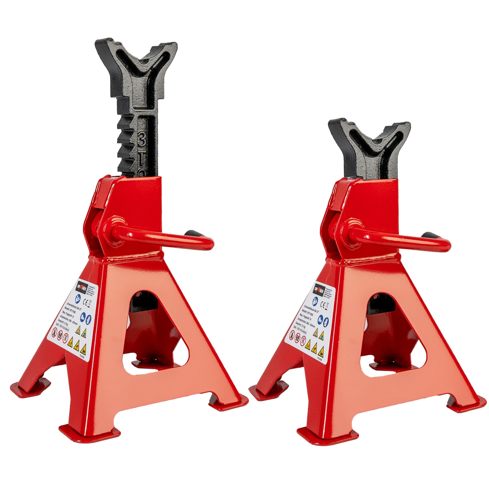 Grafner&reg; Unterstellbock Set 3T KFZ B&ouml;cke Set - 3000 kg h&ouml;henverstellbar - Bild 1