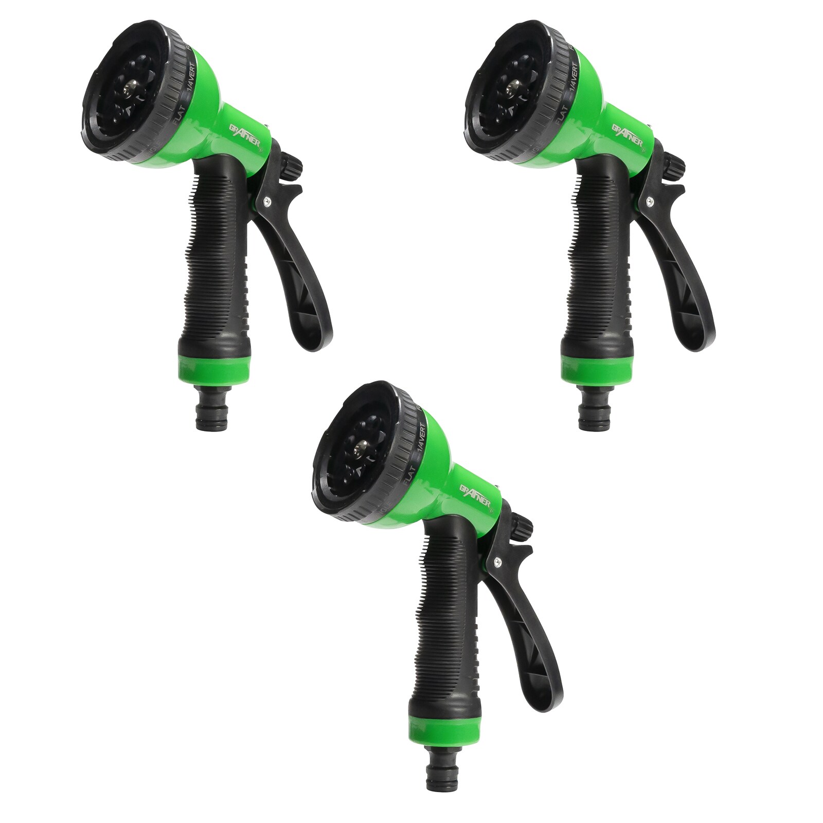 Grafner&reg; 3x Gartenbrause mit 10 Spr&uuml;hmuster Handbrause Gartenschlauch - Bild 1