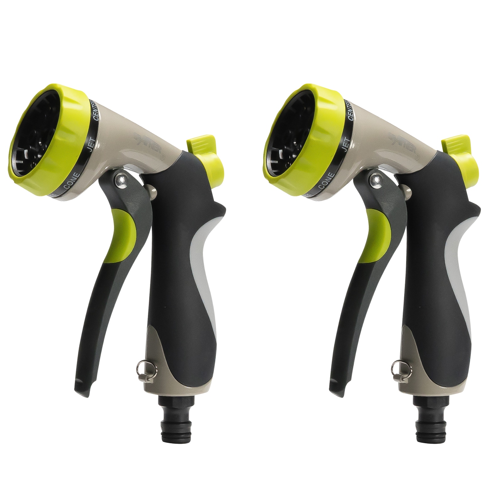 Grafner&reg; 2x Metall Gartenbrause mit 8 Spr&uuml;hmuster Handbrause Gartenschlauch - Bild 1