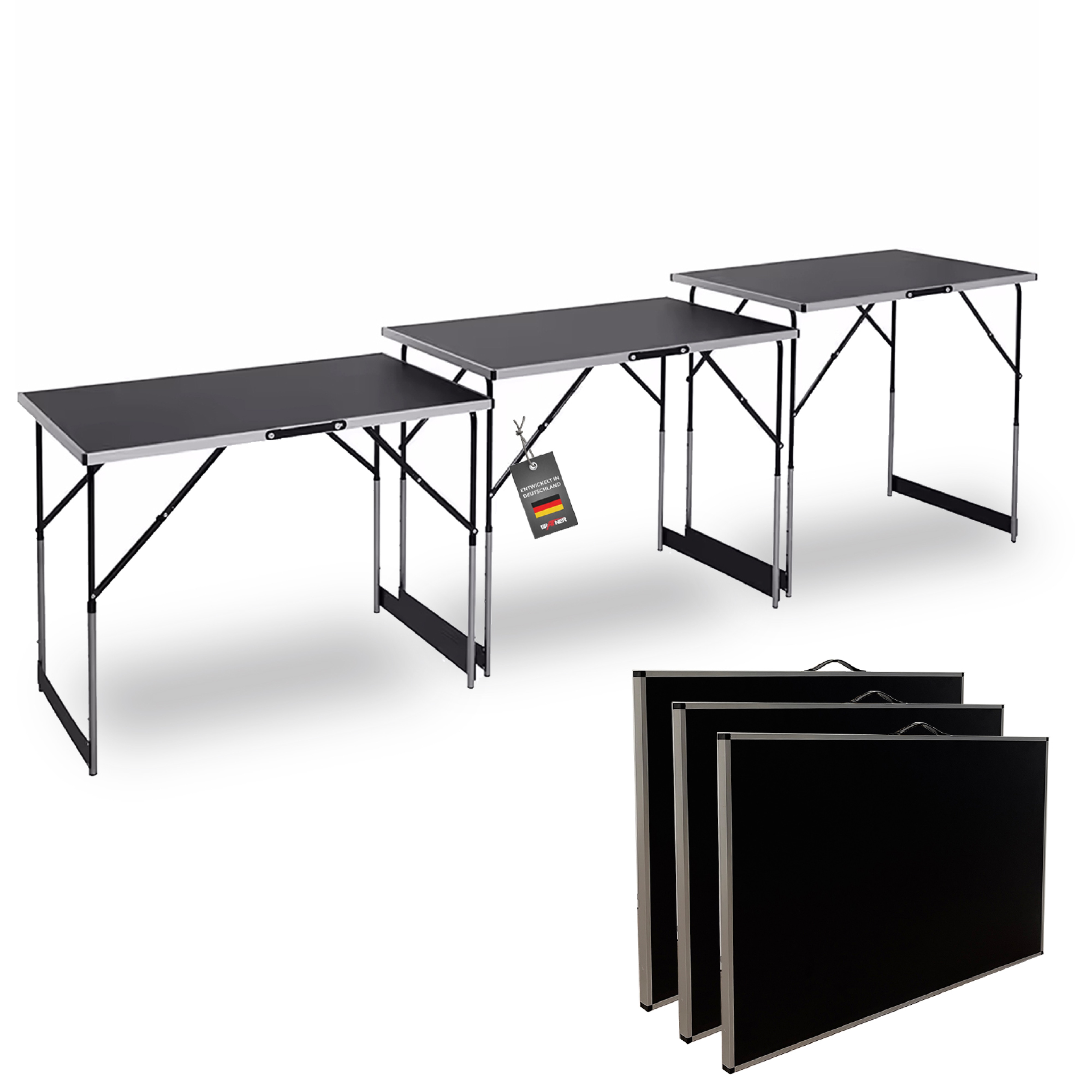 Grafner 3-teiliger Multifunktionstisch Tapeziertisch klappbar h&ouml;henverstellbar - Bild 1