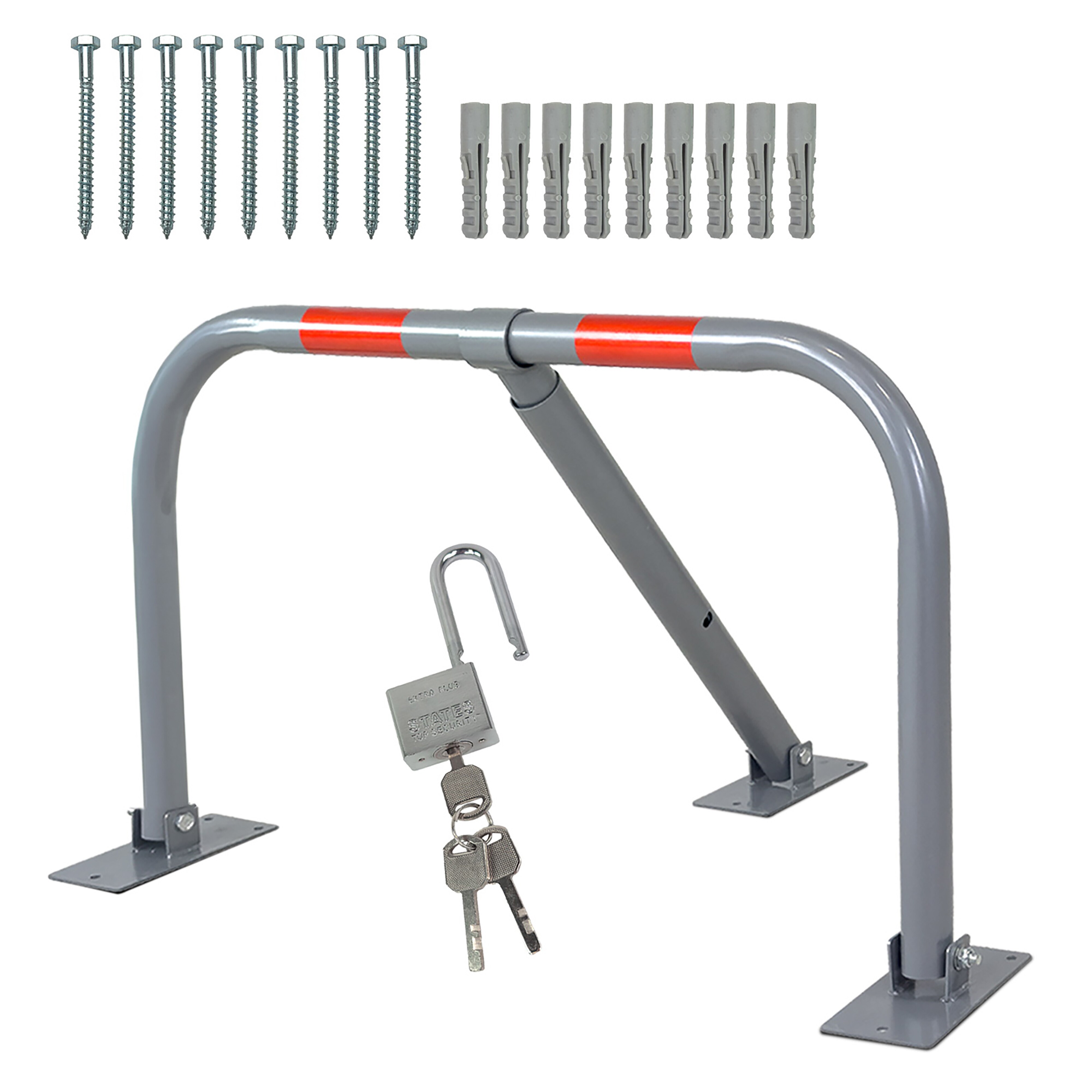 Grafner Parkplatzsperre mit Schloss umlegbar Parkb&uuml;gel PS11115 - Bild 1