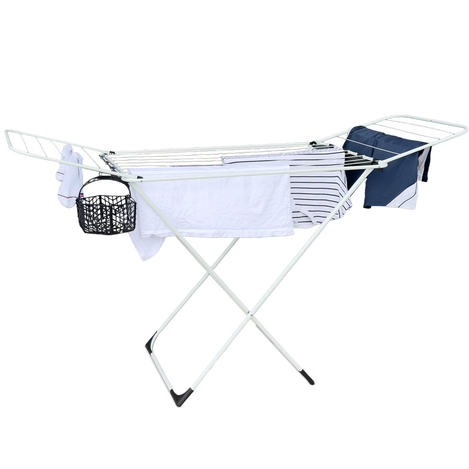 Grafner W&auml;schest&auml;nder mit Fl&uuml;geln und Klammerkorb - Bild 1