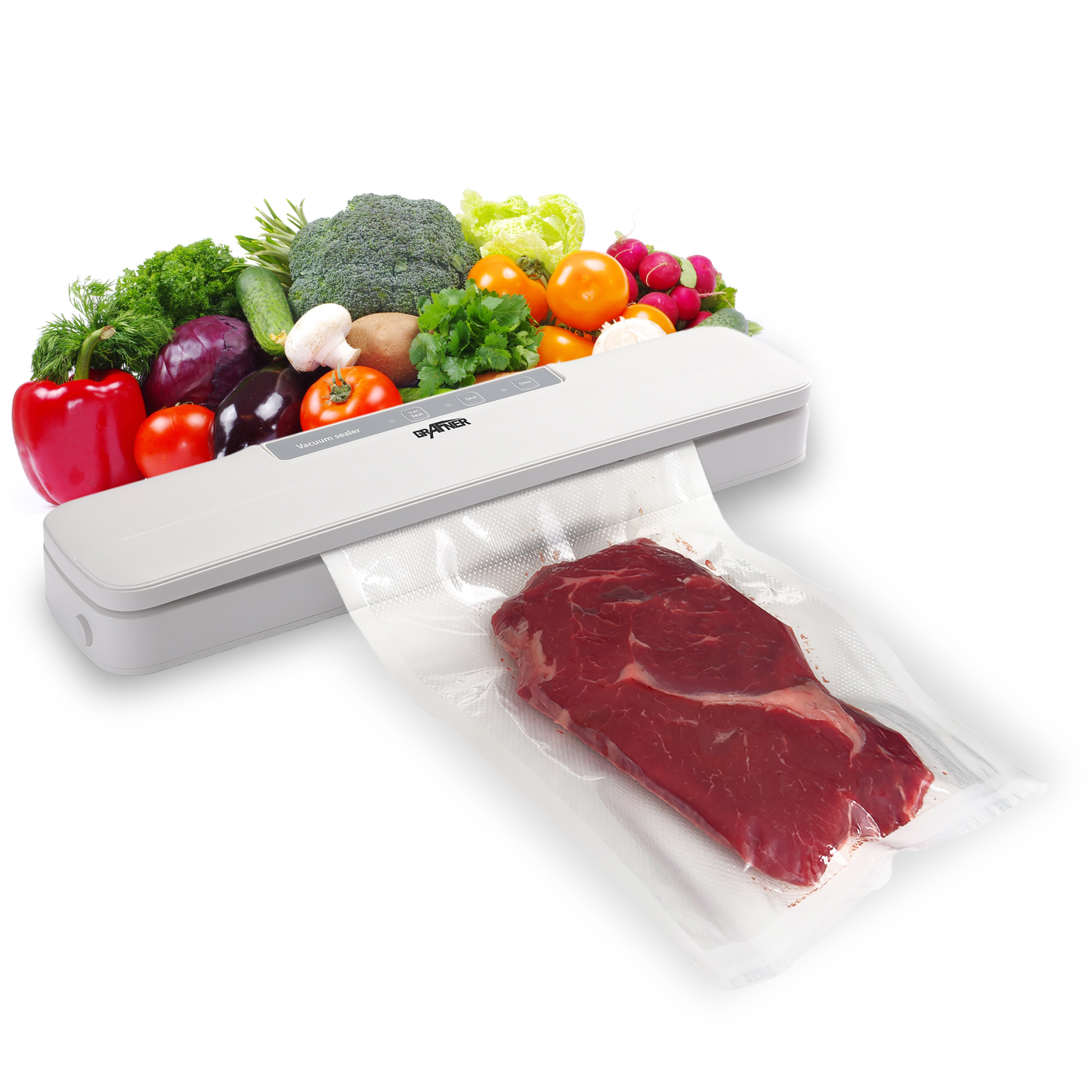 Grafner Vakuumierer Vakuumierger&auml;t Folienschwei&szlig;ger&auml;t 30cm Naht inkl. 10 Vakuumierbeutel und Foliens - Bild 1