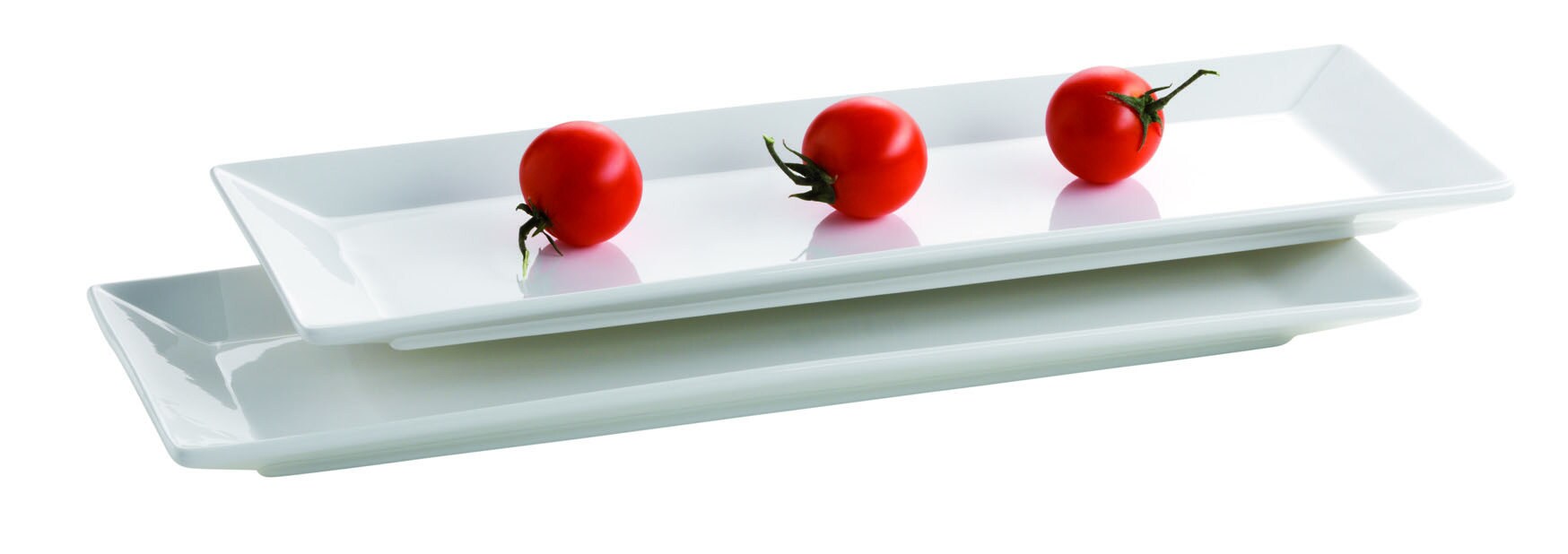 M&auml;ser Tellerset rechteckig TRENDY LINE Elfenbein - Bild 1