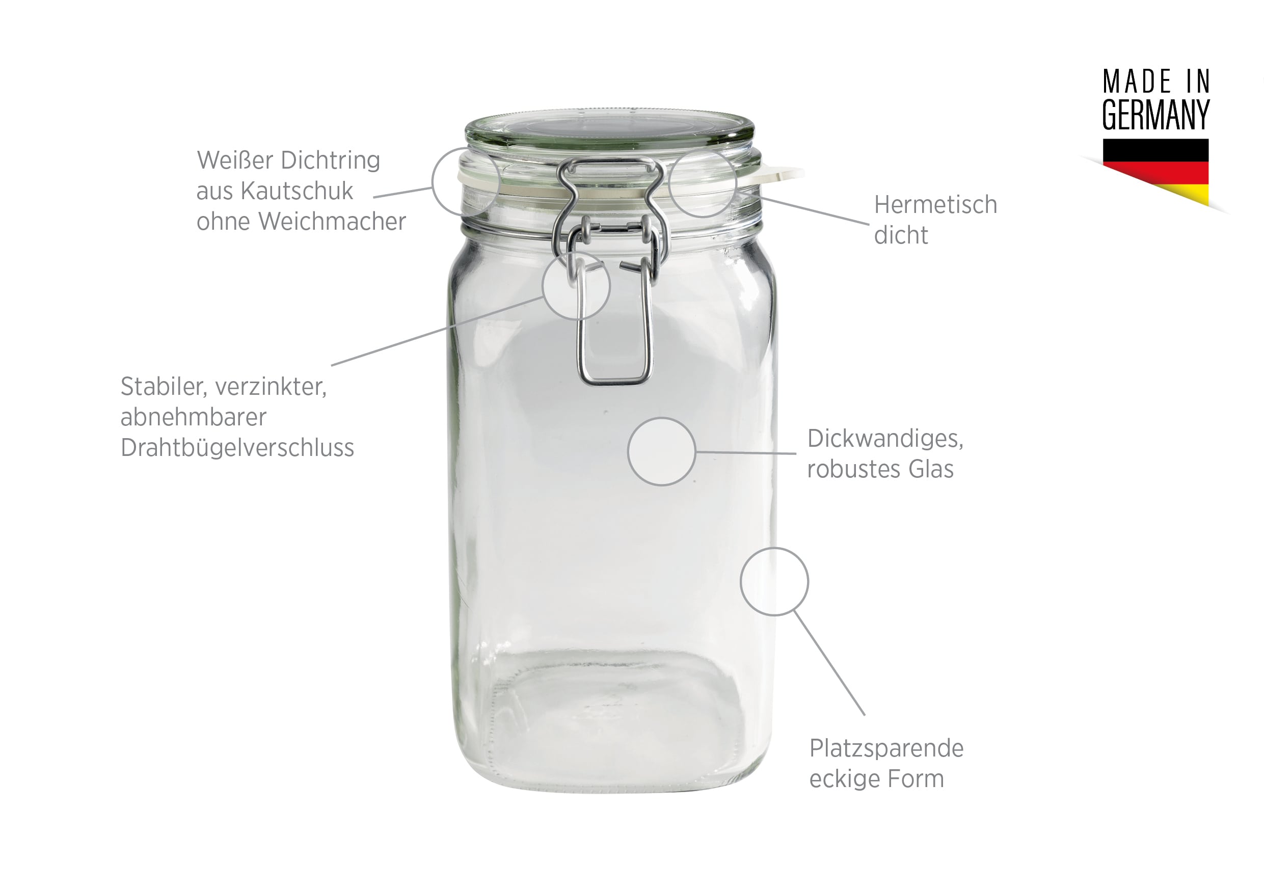 Mäser Einmachglas 2,5 l GOTHIKA Transparent online kaufen bei Netto